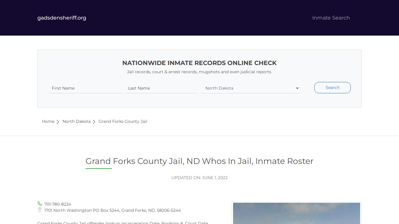 Grand Forks County Jail, ND Inmate Roster, Whos In Jail